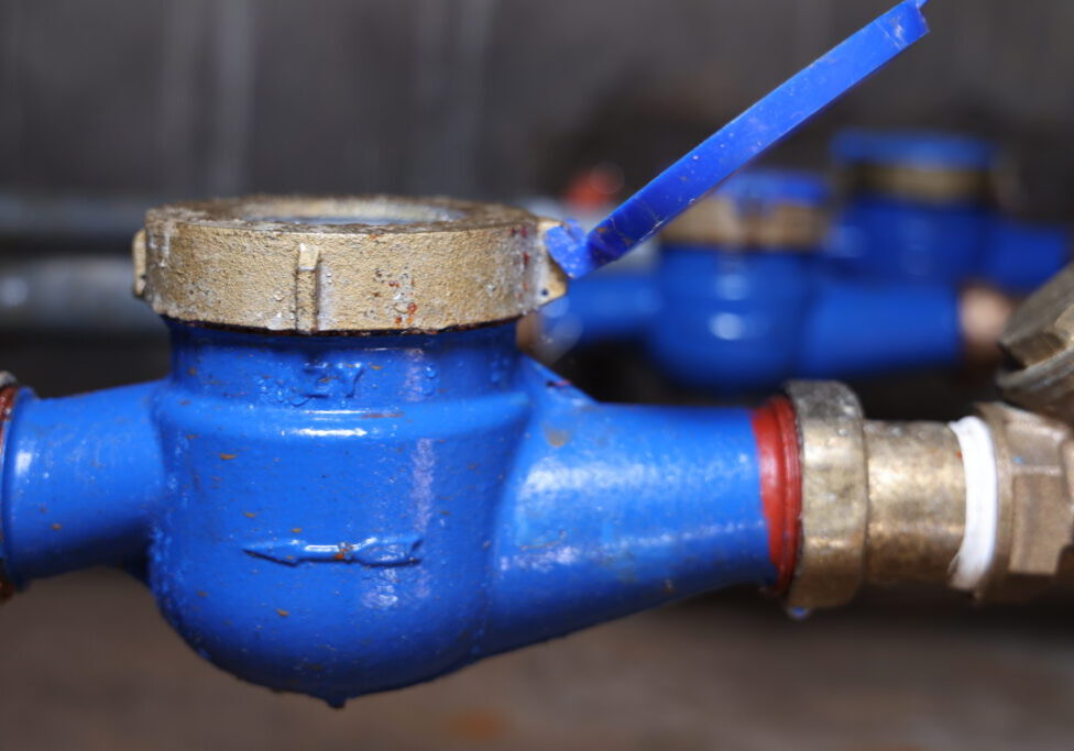 A meter installed on the Ngabwe-Ryarubondo-Kabuga water supply system, Nyamagabe District, to monitor NRW.